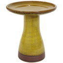 Sunnydaze Glazed Ceramic Outdoor Duo-Tone Bird Bath - High-Fired, Hand-Painted, UV and Frost Resistant Finish - Choose a Color