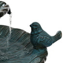 Sunnydaze 2-Tier Ceramic Outdoor Water Fountain 27" - Resting Birds