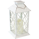 Sunnydaze Concord Outdoor Decorative Solar Powered Candle Lantern - LED Light - 11-Inch