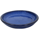 Sunnydaze Glazed Ceramic Planters with Saucers - Set of 2