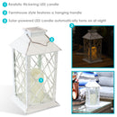 Sunnydaze Concord Outdoor Decorative Solar LED Candle Lantern