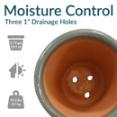 Sunnydaze Studio Round Glazed Ceramic Planter with Drainage
