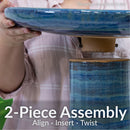Sunnydaze Glazed Ceramic Duo-Tone Outdoor Bird Bath