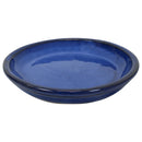 Sunnydaze Glazed Ceramic Planters with Saucers - Set of 2
