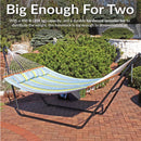 Sunnydaze Quilted 2-Person Hammock with Multi-Use Universal Stand