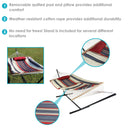 Sunnydaze Rope Hammock with 12' Steel Stand, Pad, and Pillow