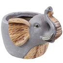 Sunnydaze Elsie the Elephant Planter Statue - Indoor Flower Pot - 8.5-Inch