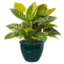 Sunnydaze Chalet Round Glazed Ceramic Planter with Drainage