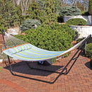 Sunnydaze Quilted 2-Person Hammock with Multi-Use Universal Stand
