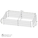 Sunnydaze Galvanized Steel Rectangle Raised Garden Bed