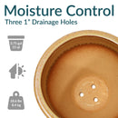 Sunnydaze Chalet Round Glazed Ceramic Planter with Drainage