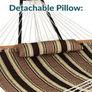Sunnydaze Quilted 2-Person Hammock with Multi-Use Universal Stand
