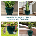 Sunnydaze Studio Round Glazed Ceramic Planter with Drainage