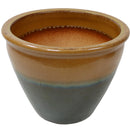 Sunnydaze Chalet High-Fired Glazed Ceramic Planter - 15-Inch