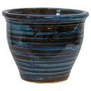 Sunnydaze Studio Round Glazed Ceramic Planter with Drainage