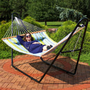 Sunnydaze Quilted 2-Person Hammock with Multi-Use Universal Stand