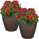 Sunnydaze Anjelica Polyresin Large Round Outdoor Planter