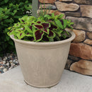 Sunnydaze Anjelica Polyresin Large Round Outdoor Planter