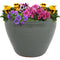 Sunnydaze Chalet Round Glazed Ceramic Planter with Drainage