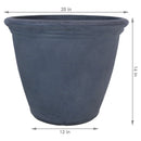 Sunnydaze Anjelica Polyresin Large Round Outdoor Planter