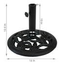 Sunnydaze Rose Blossom Cast Iron Patio Umbrella Base