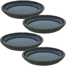 Sunnydaze Set of 4 Glazed Ceramic Planter Saucer