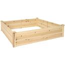 Sunnydaze Outdoor Square Wood Raised Garden Bed - 48-Inch Square