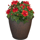 Sunnydaze Anjelica Polyresin Large Round Outdoor Planter