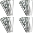 Sunnydaze Galvanized Steel Garden Landscape Staples - 12"