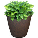 Sunnydaze Anjelica Polyresin Large Round Outdoor Planter