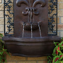 Sunnydaze French Lily Outdoor Wall Fountain