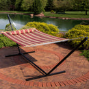 Sunnydaze 2-Person Freestanding Quilted Fabric Hammock with Stand