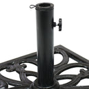 Sunnydaze Imperial Geometric Square Cast Iron Umbrella Base