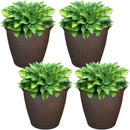 Sunnydaze Anjelica Polyresin Large Round Outdoor Planter