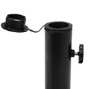 Sunnydaze Imperial Geometric Square Cast Iron Umbrella Base