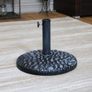 Sunnydaze Pebble Texture Resin Patio Umbrella Base - 18-Inch