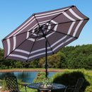 Sunnydaze Aluminum Outdoor Patio Umbrella with Tilt and Crank