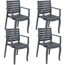 Sunnydaze Illias Plastic Outdoor Arm Chair - Multiple Colors Available
