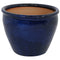 Sunnydaze Chalet High-Fired Glazed Ceramic Planter - 15-Inch