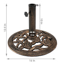 Sunnydaze Rose Blossom Cast Iron Patio Umbrella Base