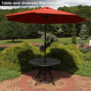 Sunnydaze Rose Blossom Cast Iron Patio Umbrella Base