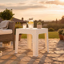 Sunnydaze Outdoor Square Plastic Adirondack Patio Side Table