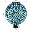 Sunnydaze 10-Inch Solar Glass Gazing Garden Globe