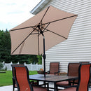 Sunnydaze Aluminum Outdoor Patio Umbrella with Tilt and Crank