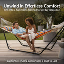 Sunnydaze 2-Person Quilted Fabric Double Hammock with Pillow