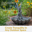 Sunnydaze Fairy Shell Outdoor Water Fountain - 30" H