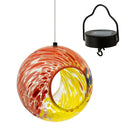 Sunnydaze Solar Bird Feeder with Glass Fly-Through Design
