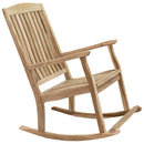 Sunnydaze Outdoor Rocking Chair for Patio - Teak Wood