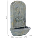 Sunnydaze Seaside 27" H Polystone Outdoor Wall Fountain