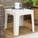 Sunnydaze Outdoor Square Plastic Adirondack Patio Side Table